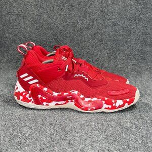 Adidas DON Issue 3 Basketball Shoes Mens 10 Team Power Red Paint Smudge Athletic